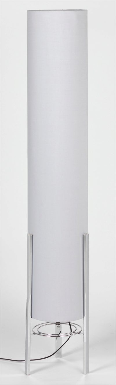 Hygena - Chrome - Floor Lamp - Grey